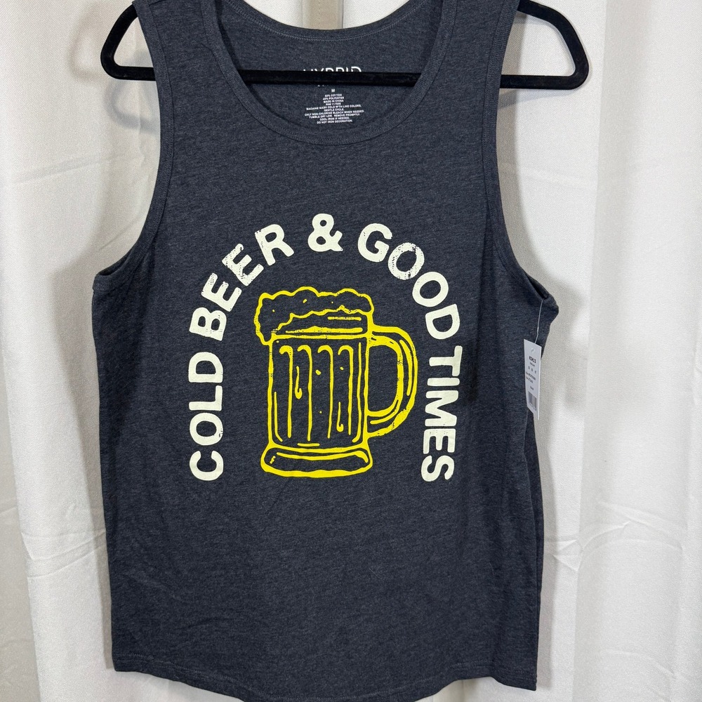 Cold Beer & Good Times Tank Top Mens Med